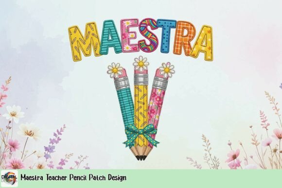 Celebrate Educators with the Maestra Teacher Pencil Patch Design