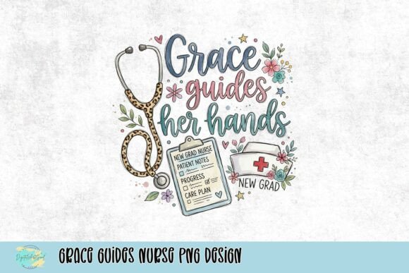Celebrate Nursing with the Grace Guides Nurse PNG Design