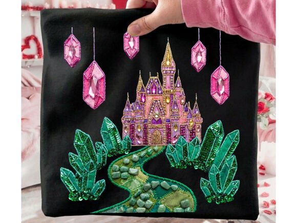 Enchanting Pink Castle & Emerald City Clipart: A Designer's Fantasy Toolkit