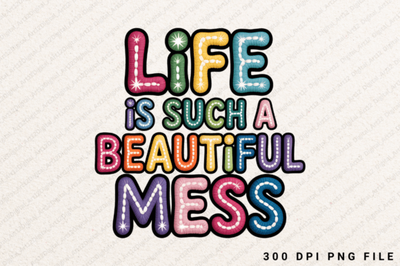 Life is Such a Beautiful Mess: A Chenille Patch Design