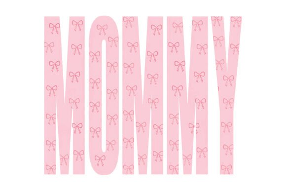 Mummy Bow Pattern: Cute Pink Mom Design for Your Projects