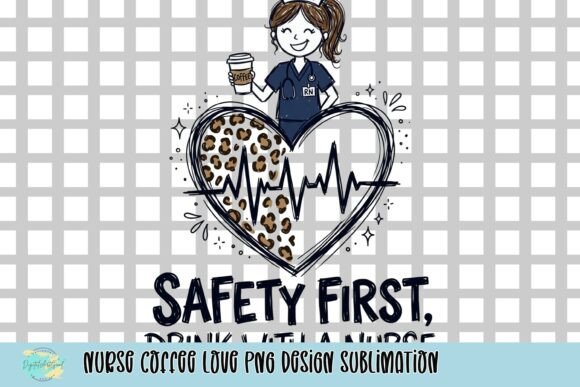 Nurse Coffee Love PNG Design Sublimation