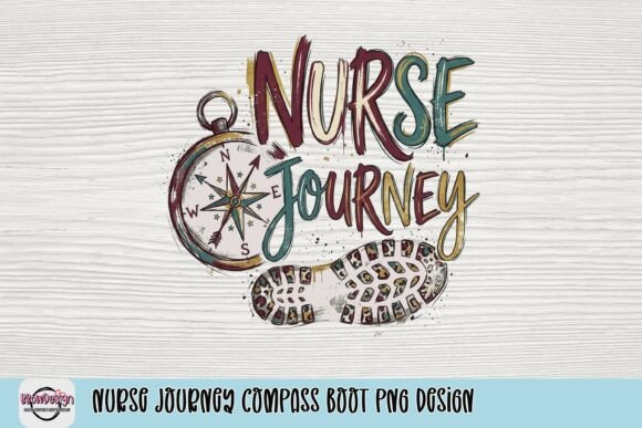 Nurse Journey Compass Boot PNG: Design for a Meaningful Tribute