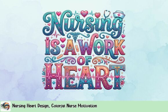 Nursing Heart Design: Colorful Motivation for Medical Pros
